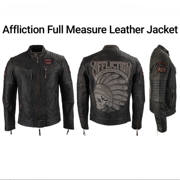 NWT Affliction Full Measure Leather Jacket. - Picture 2 of 11